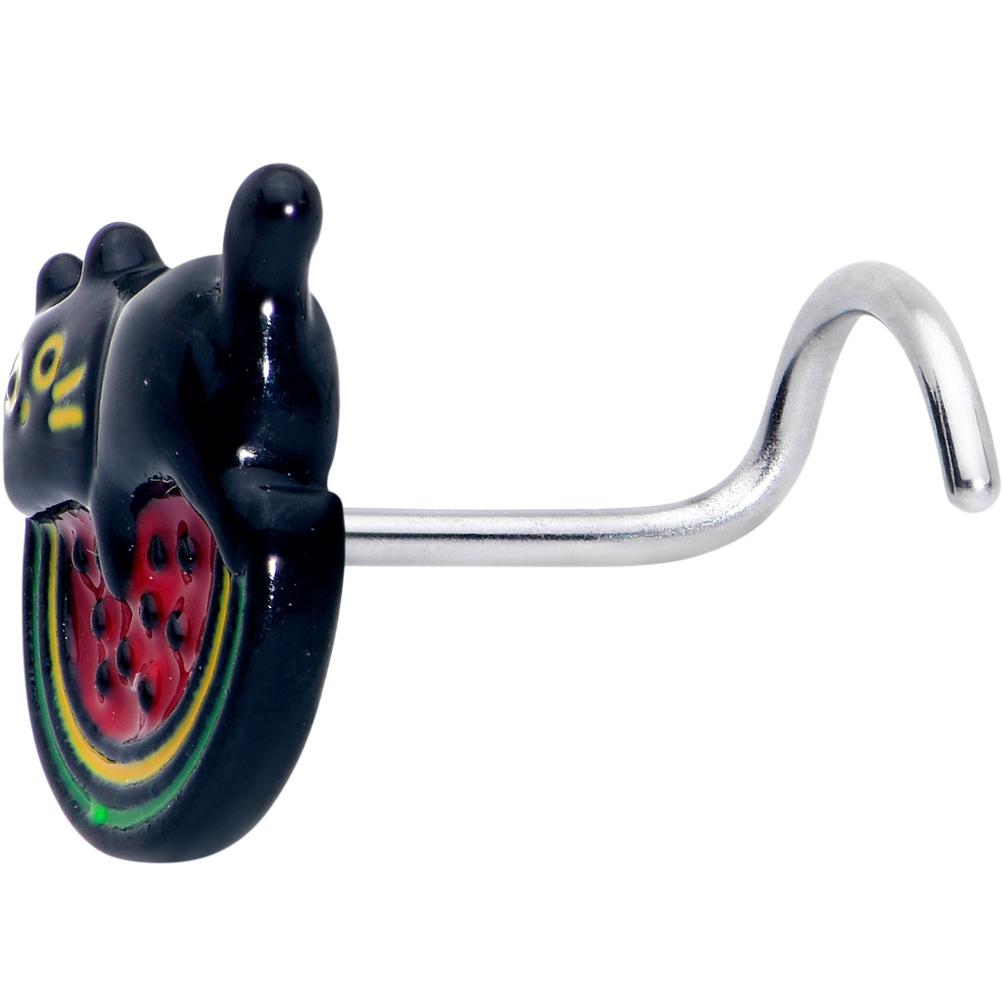 20G 7mm Watermelon Cat Love Left Side Nose Screw