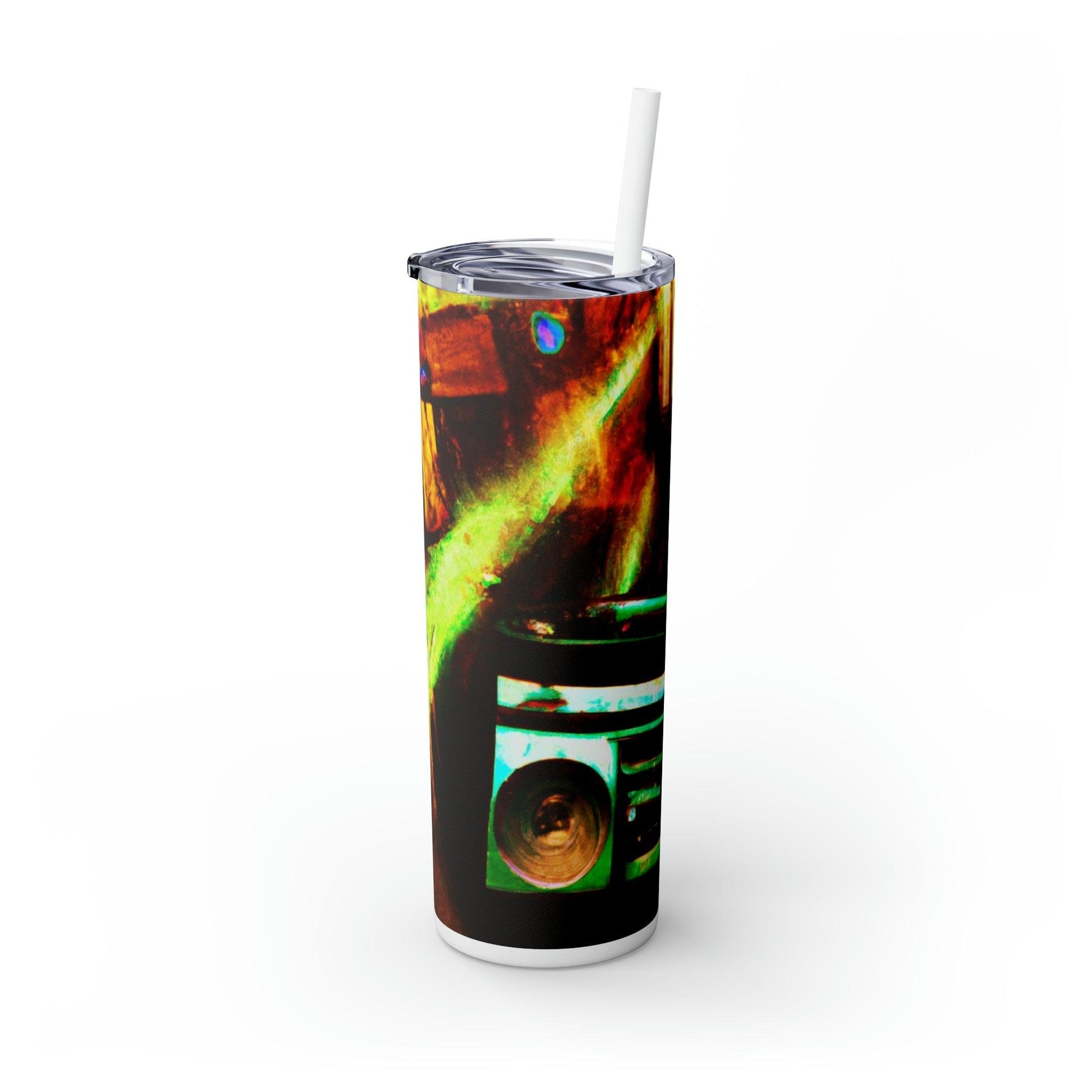 Prison BoomBox Light Burst Skinny Tumbler with Straw, 20oz - Lizard Vigilante