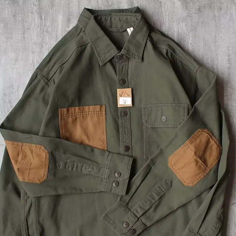 Hong Kong Style Loose Long Sleeve Shirt Japanese-style Retro Shirt