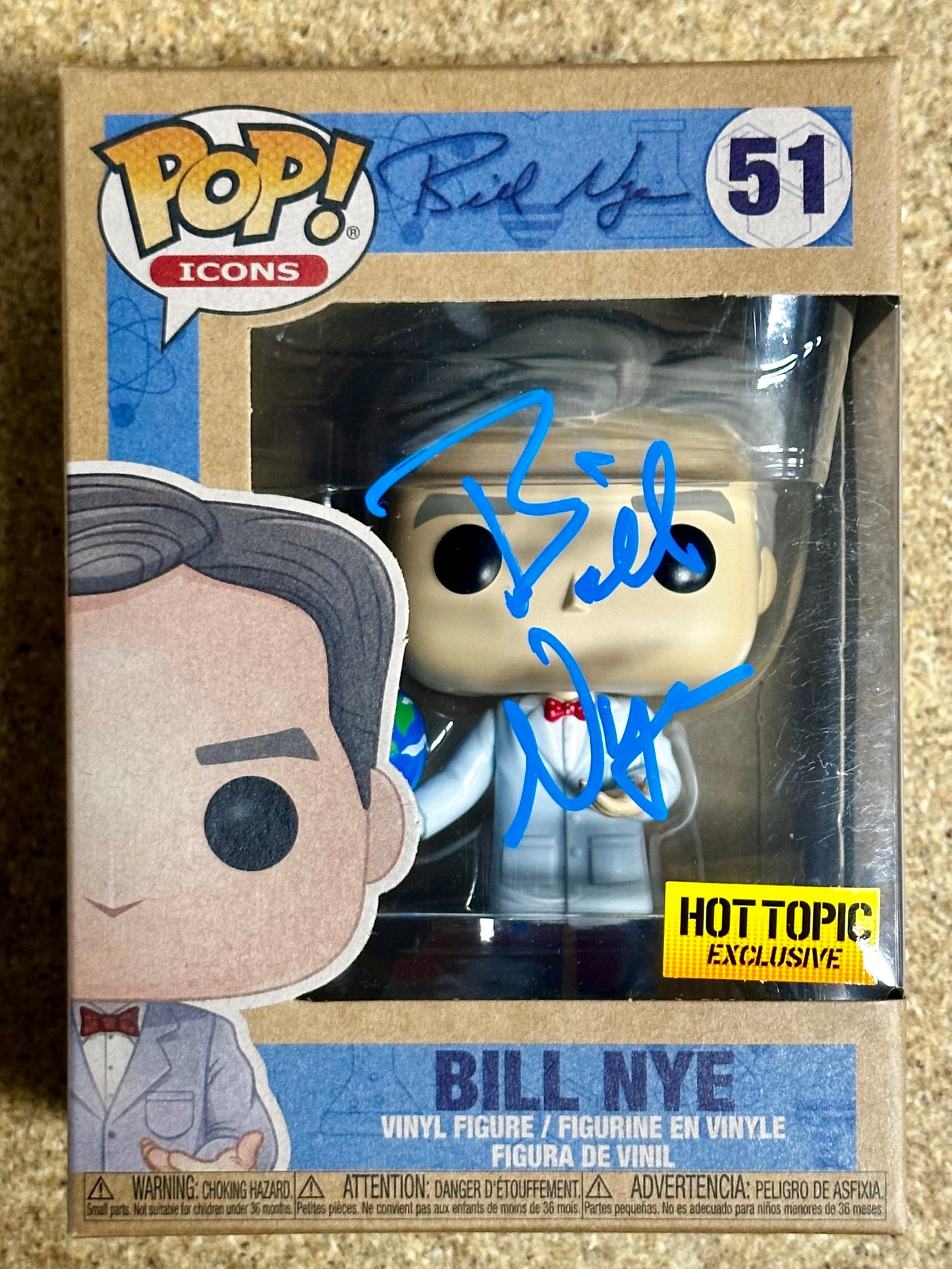 Bill Nye The Science Guy #51 Signed Earth Day Vaulted Funko Pop! With JSA COA
