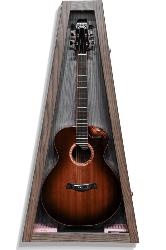 ClimaCase Triangle Humidor - Northern White Ash with Antique Slate Stain