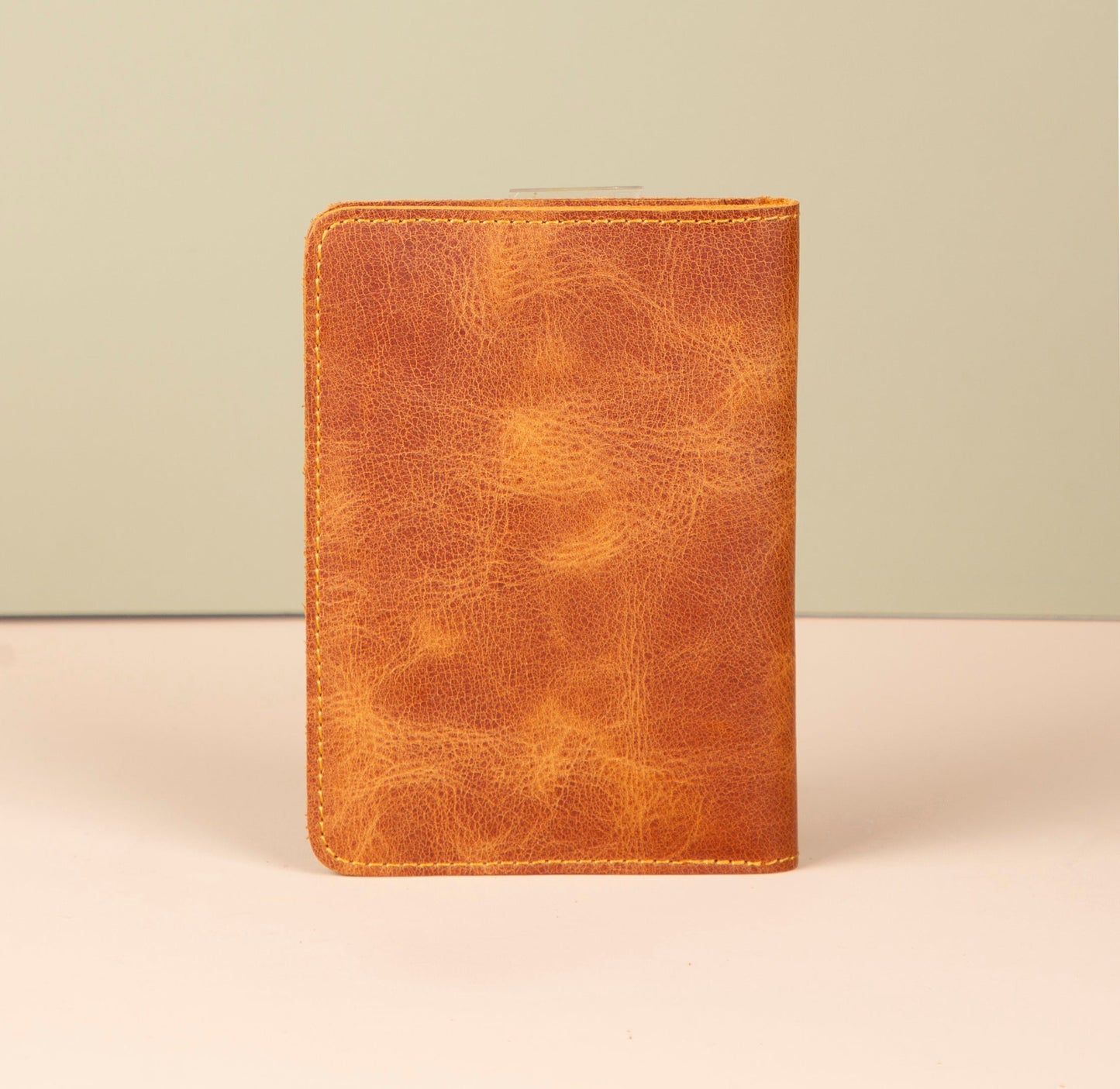 Leather Passport Holder - Brown - Milan