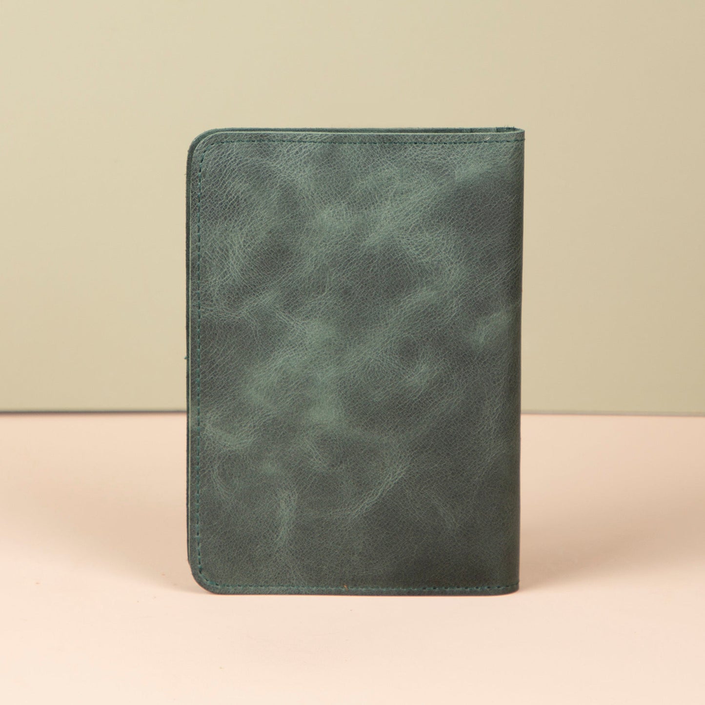 Leather Passport Holder - Dark Green - Milan