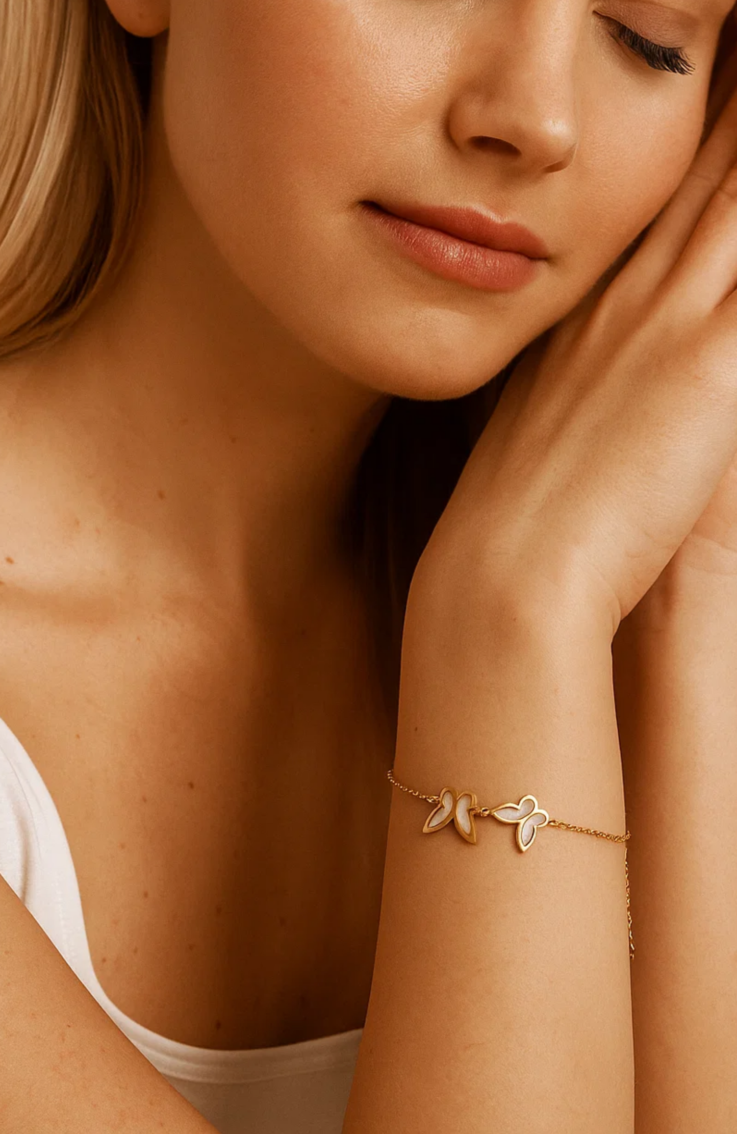 Butterfly Bracelet with Sea Shell Inlay Bracelet