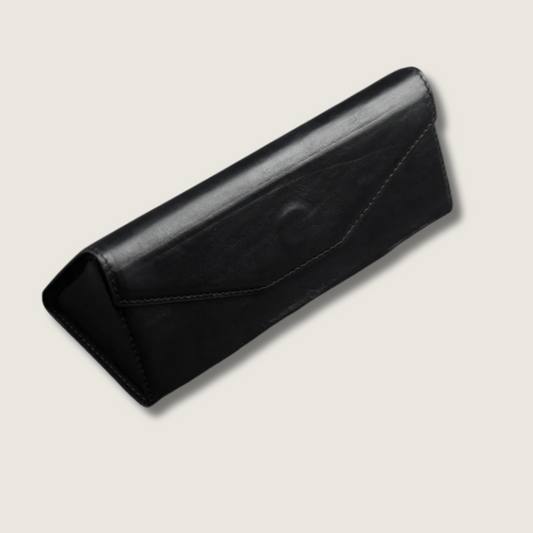 Luxury Leather Sunglasses Case - Black - Louisville