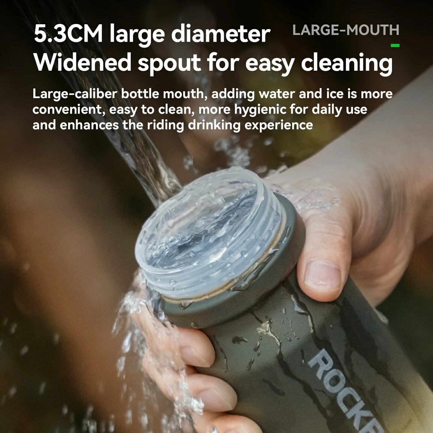 Skin-Feeling Bike Bottle with Pull-Top Lid – Lightweight Leakproof 600/750ml