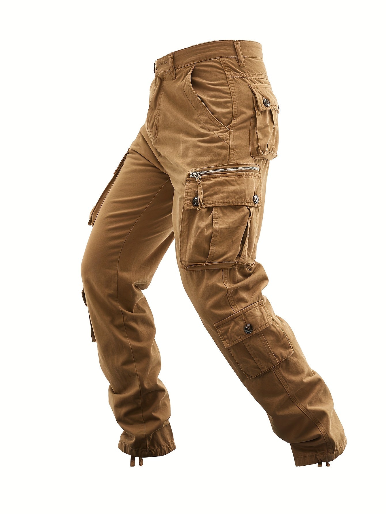 Men’s 8-Pocket Plus Size Cotton Tactical Cargo Pants – Outdoor Street Style Overalls - Premium trousers from Lizard Vigilante - Just $53.99! Shop now at Lizard Vigilante