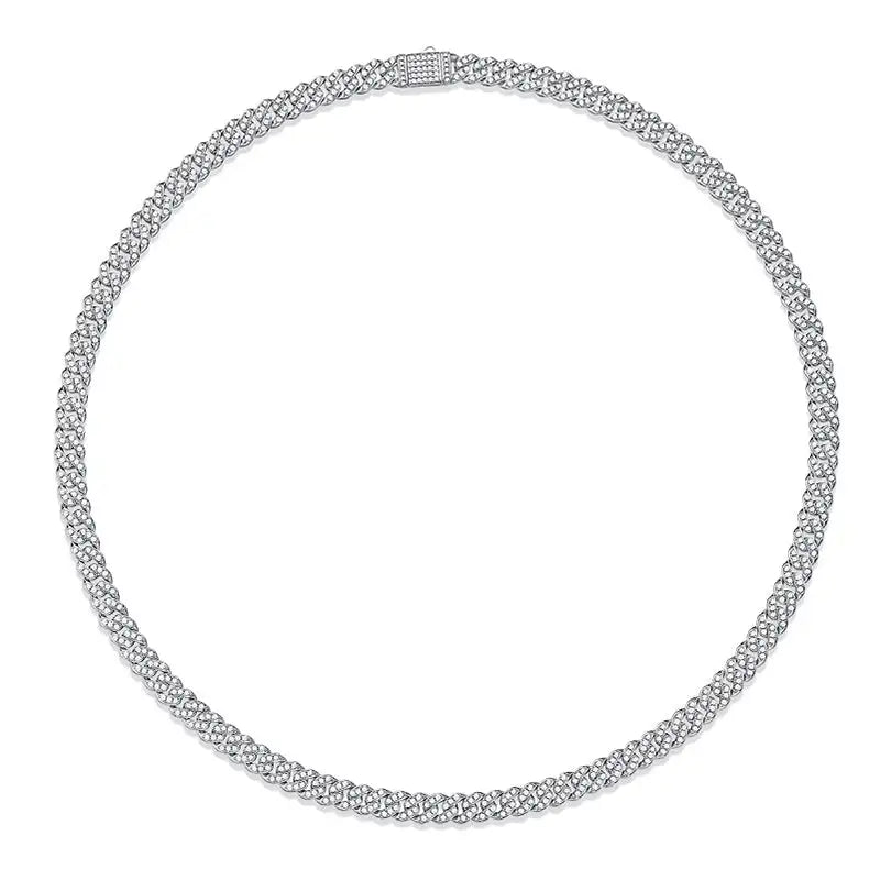 Life Convention Luxury Fashion Mossan Diamond S925 Silver Necklace