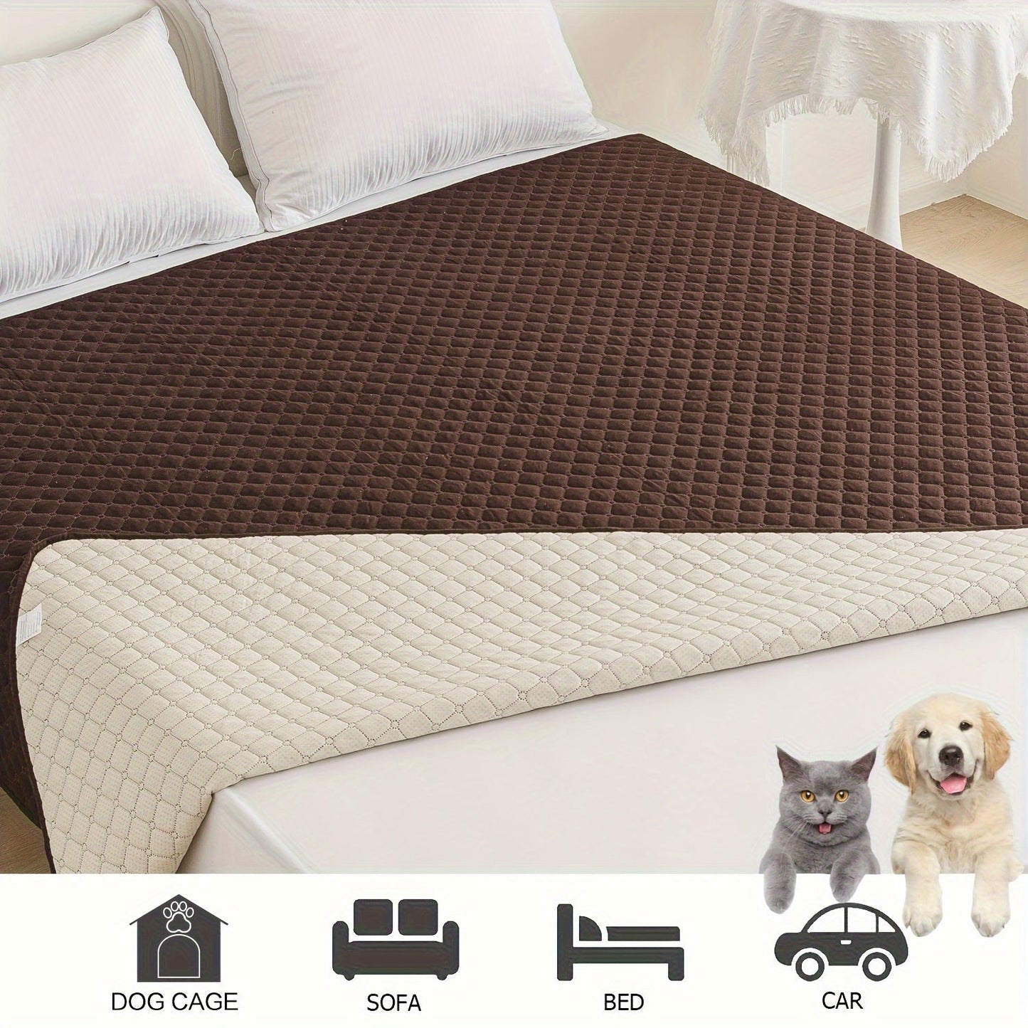 Waterproof non-slip pet mattress, pet blanket, pet furniture mattress, pet sofa waterproof cushion