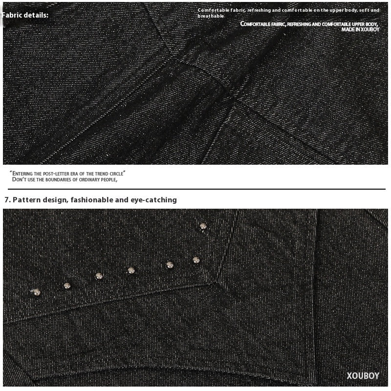 Men's American-style Casual High Street Profile Jeans