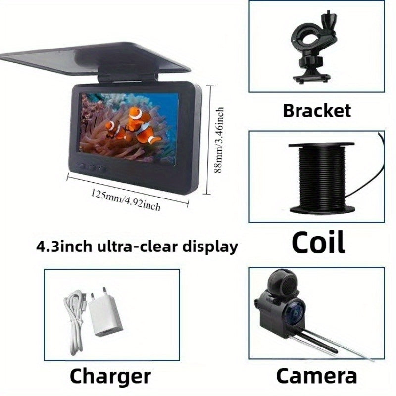 1pc Professional Fishing Set - HD Camera + Adjustable Stand + Bait Monitor | Complete Angler Kit | Multiple Sizes (1.2-6.6ft). Festival Gift, Ultimate Choice For Fishing Enthusiasts