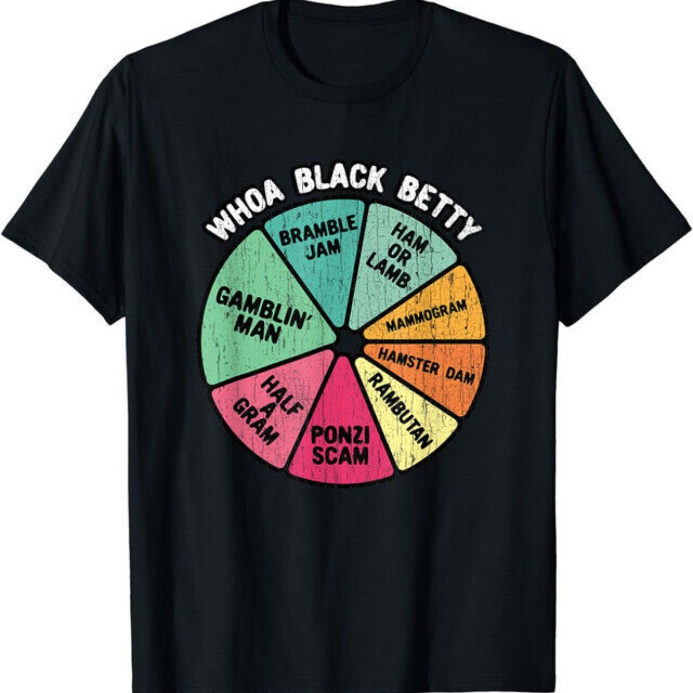 Whoa Black Betty Pie Chart T-Shirt - Funny 70's Classic Rock Music Graphic Tee for Men - Premium T-Shirt from Lizard Vigilante - Just $25.88! Shop now at Lizard Vigilante