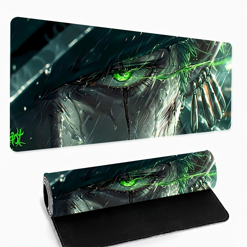 1pc Large Gaming Mouse Pad, Extra-Large Cool Graphic Design, Thick Non-Slip Washable Rubber Desk Mat, Precision Edge Locking, for Gamers and Office Use, Rectangular Shape