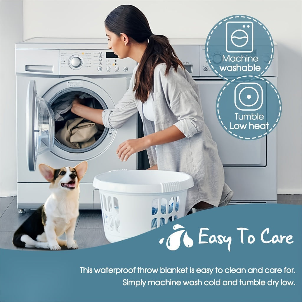 1pc Ultra-Soft Coral Fleece Pet Blanket - Cozy Flannel Cartoon Dog Throw - Ideal for Couch Snuggling & Puppy Comfort