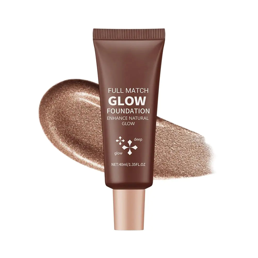 Full Match Glow Foundation Enhance Foundation Natural Glow Professional Coverage for a Flawless Look (Deep Large)