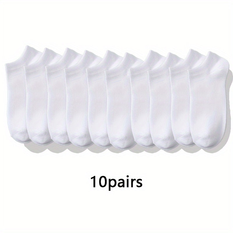 10/20/30 pairs Men's 10/20/30 Pairs Compression Sports Socks, Sweat-Wicking, Anti-Odor, Non-Slip for Running, Basketball, Fitness