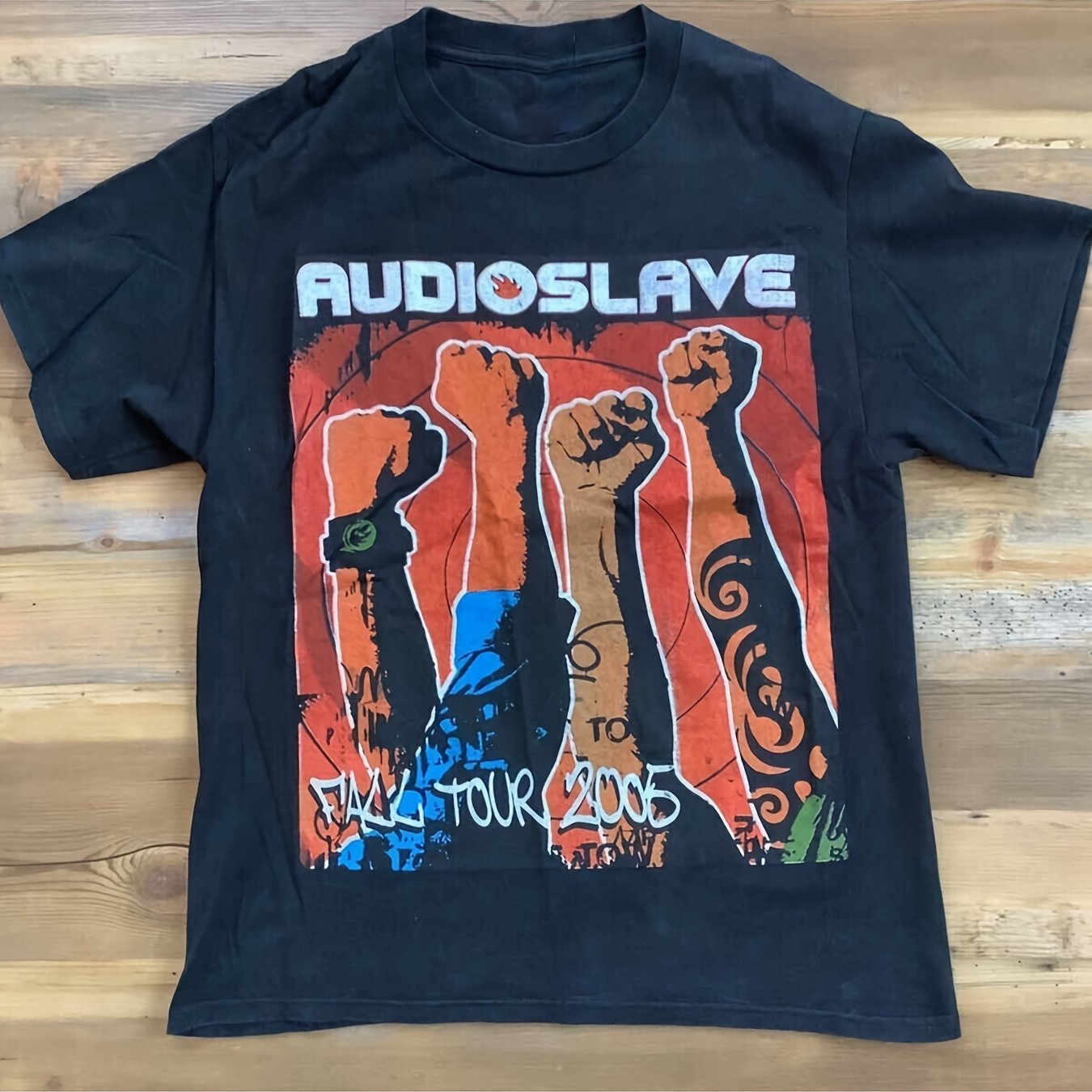 Audioslave 2005 Concert Shirt – Classic Black Unisex All-Over Print T-Shirt - Premium t-shirt from Lizard Vigilante - Just $24.99! Shop now at Lizard Vigilante