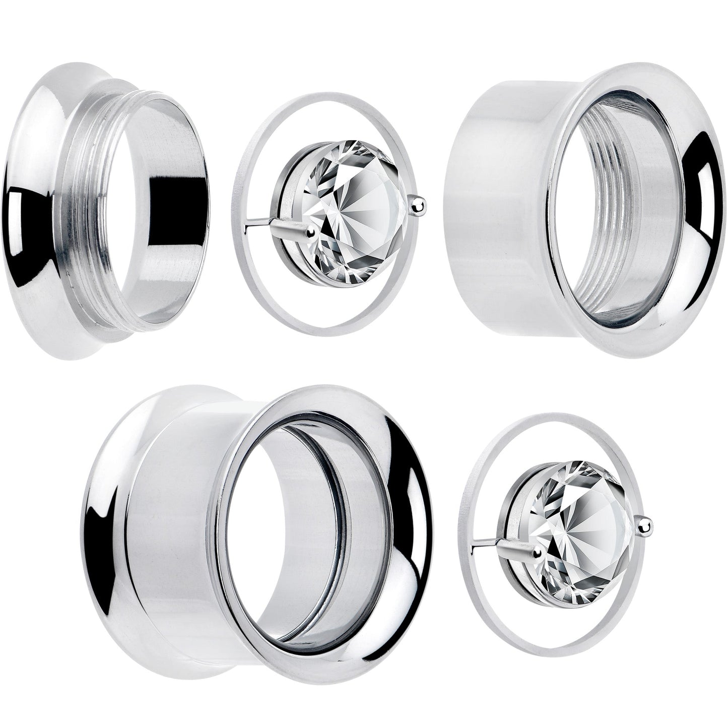 Gem Floating Screw Fit Tunnel Plug Set Available Sizes 8mm to 16mm