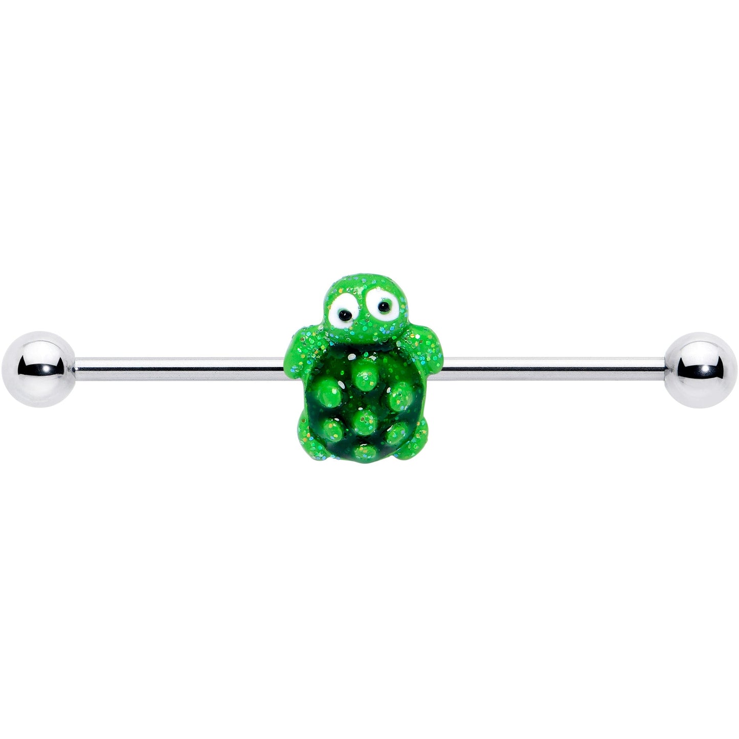 14G Texture Turtle Industrial Barbell 38mm