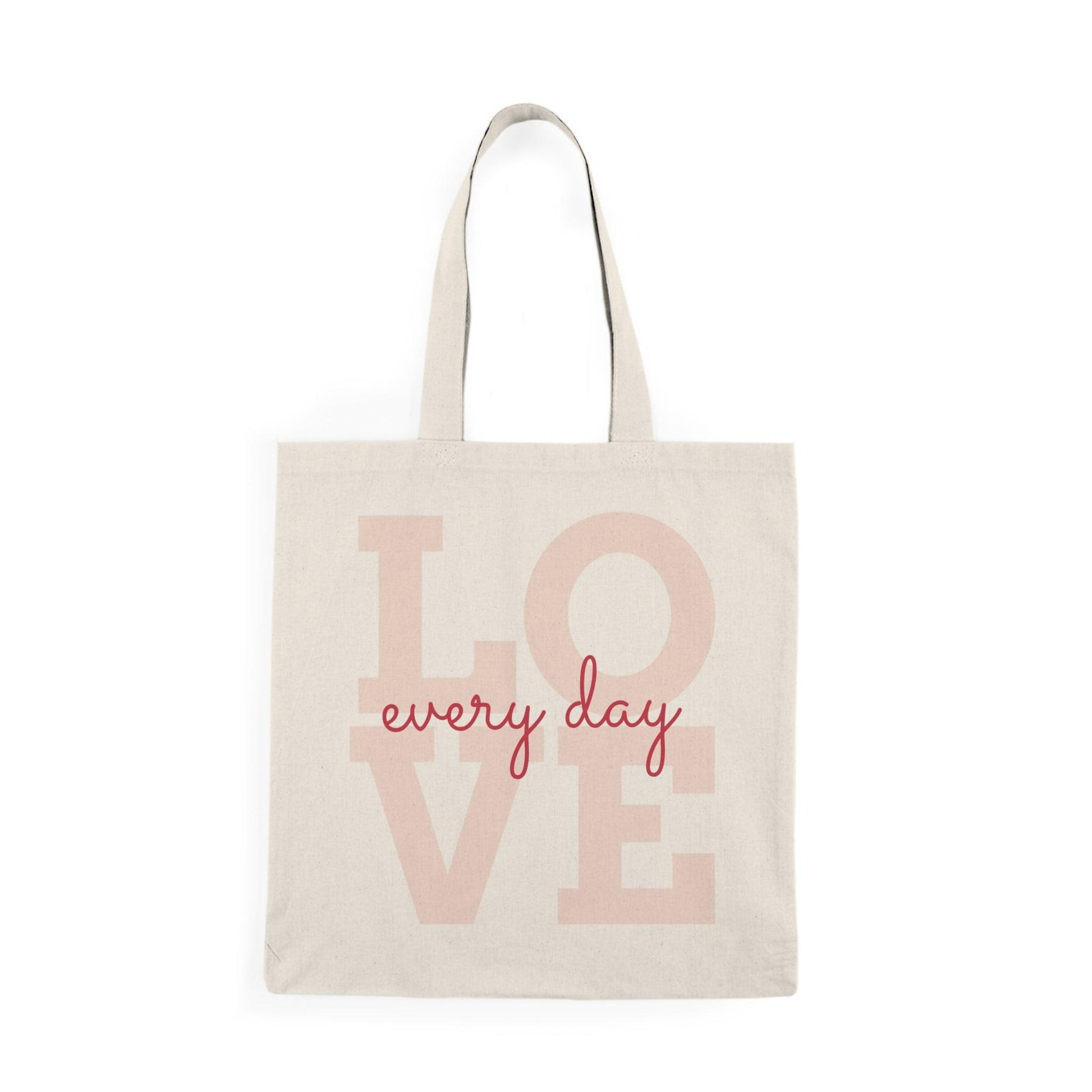 Pink LOVE every day Natural Tote Bag - Lizard Vigilante