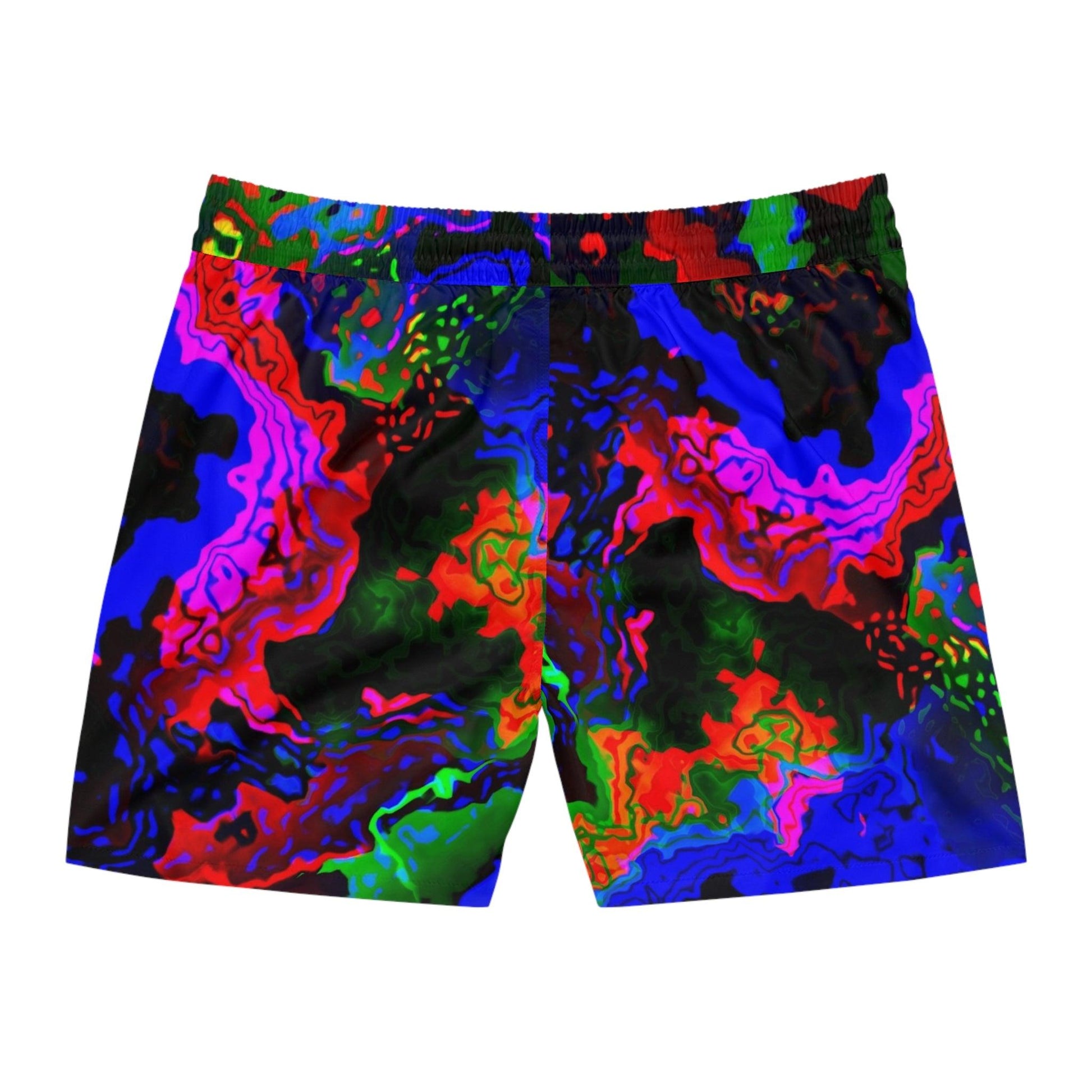 Rainbow in the Darkness Men's Mid-Length Swim Shorts - Lizard Vigilante