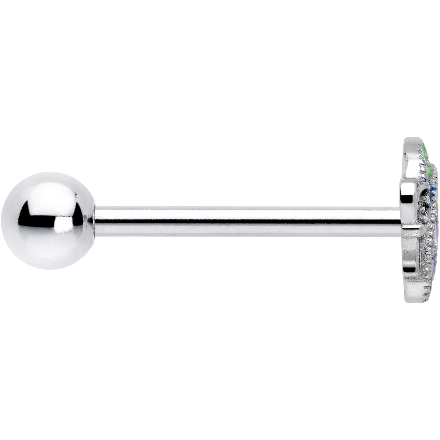 Pastel Profile Butterfly Barbell Tongue Ring