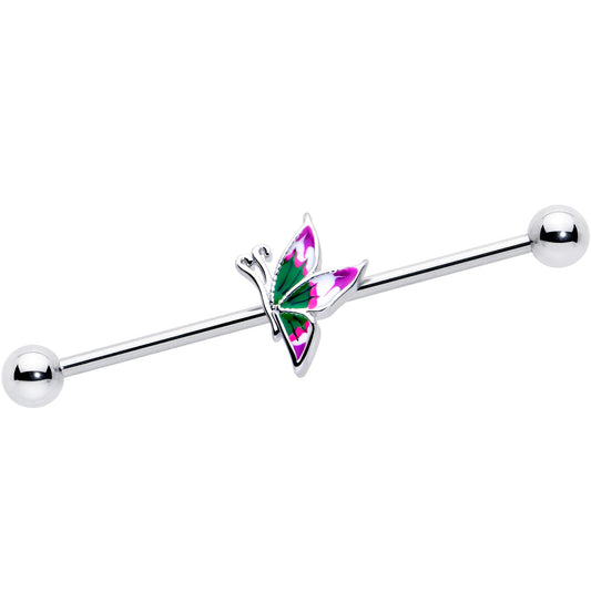 14G Profile Butterfly Industrial Barbell 38mm
