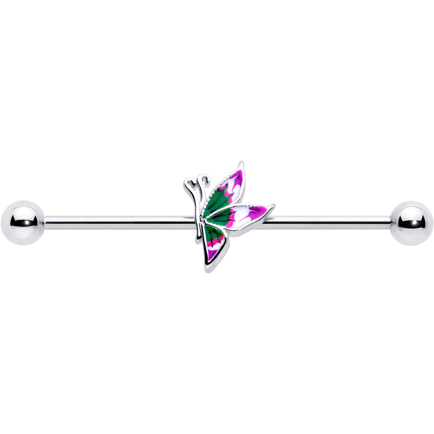 14G Profile Butterfly Industrial Barbell 38mm