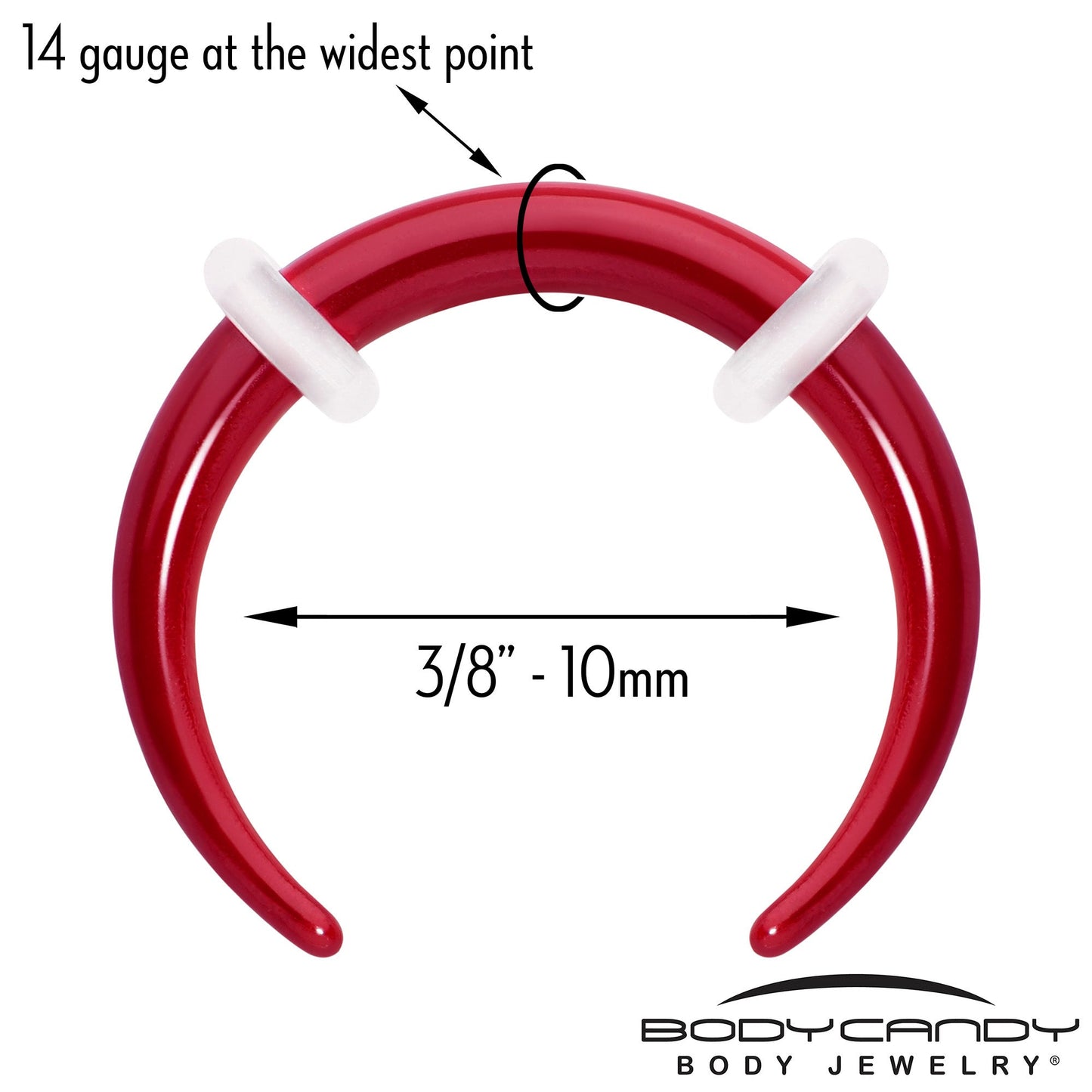 Stainless Steel Crescent Pincher Septum Ring - 14G and 16G