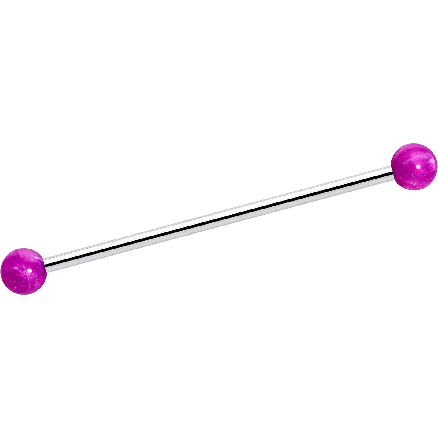 14G Color Acrylic Ball Industrial Barbell 38mm