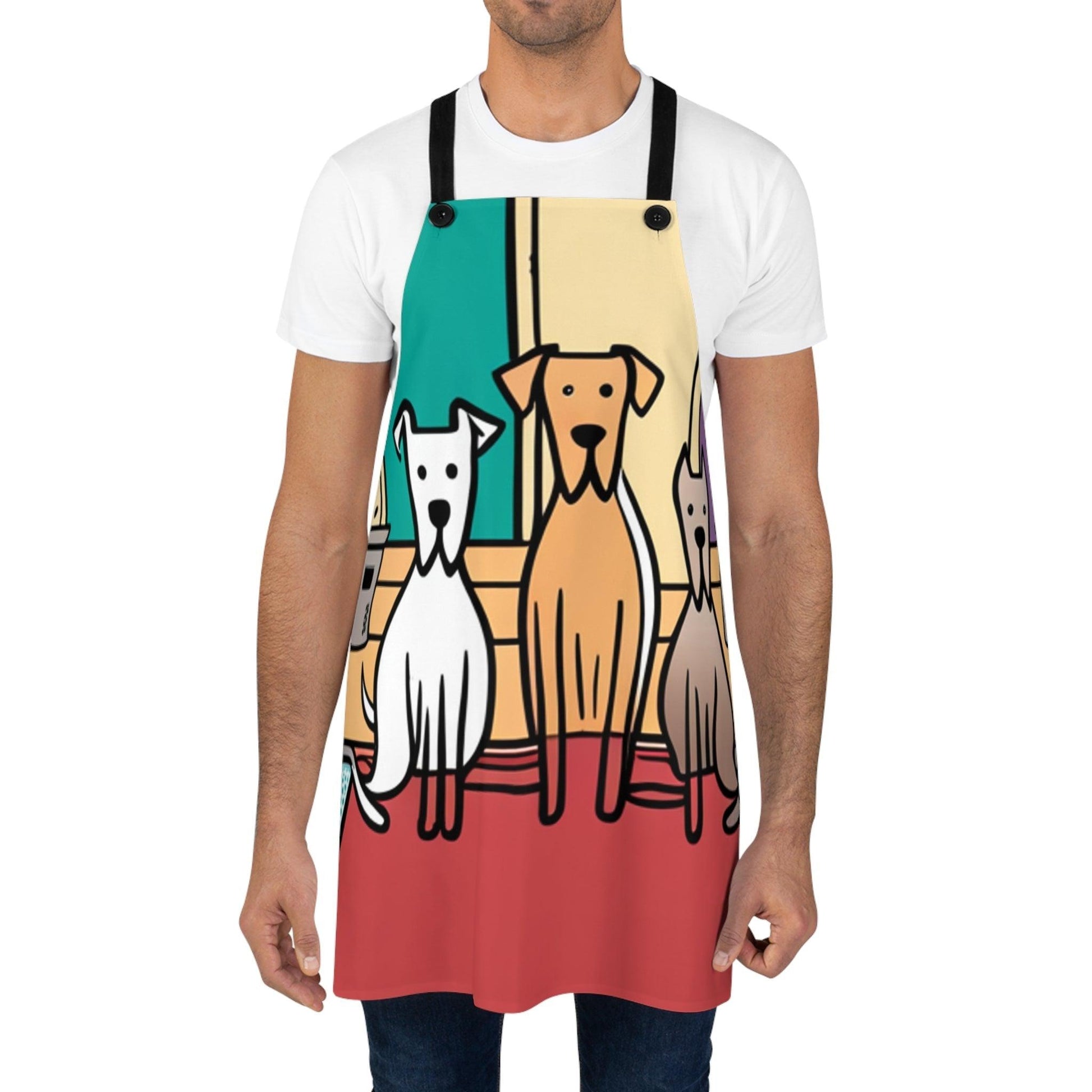 Illustrated Dog Act Apron - Lizard Vigilante