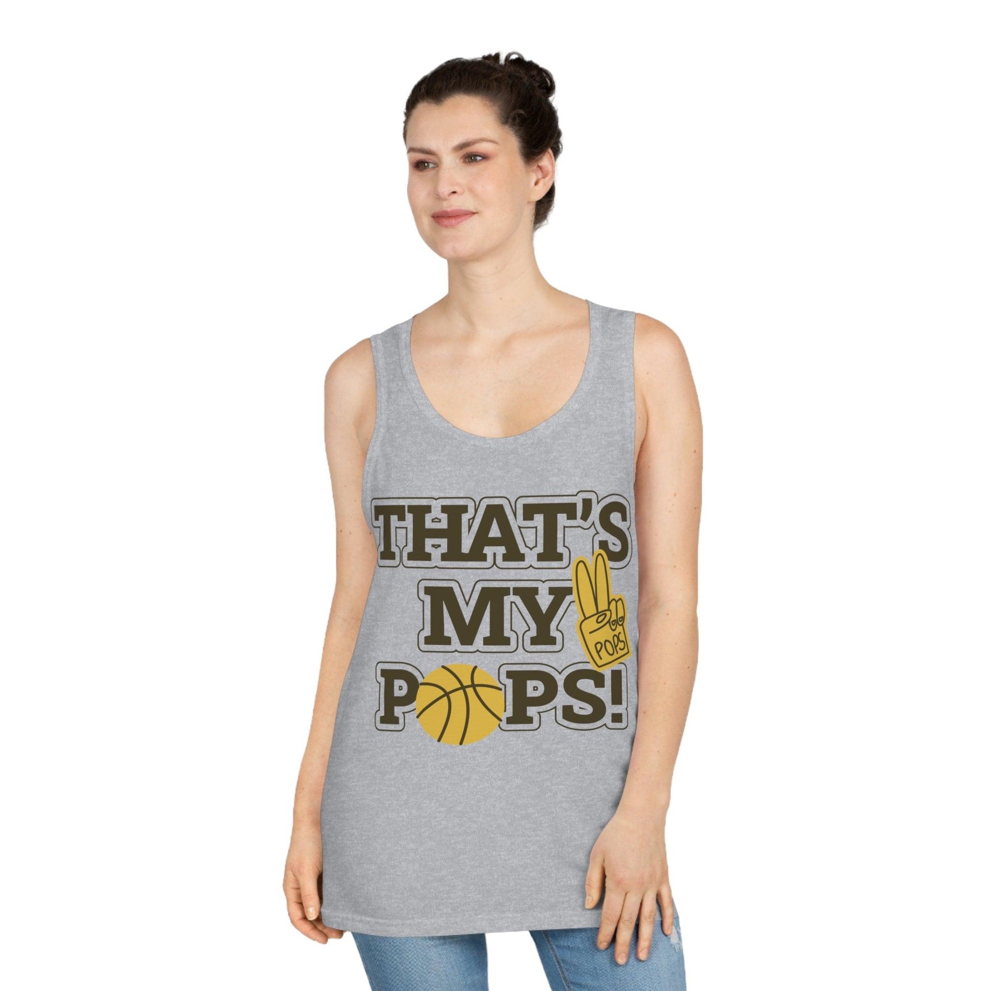 That's My Pops Basketball Unisex Softstyle™ Tank Top - Lizard Vigilante