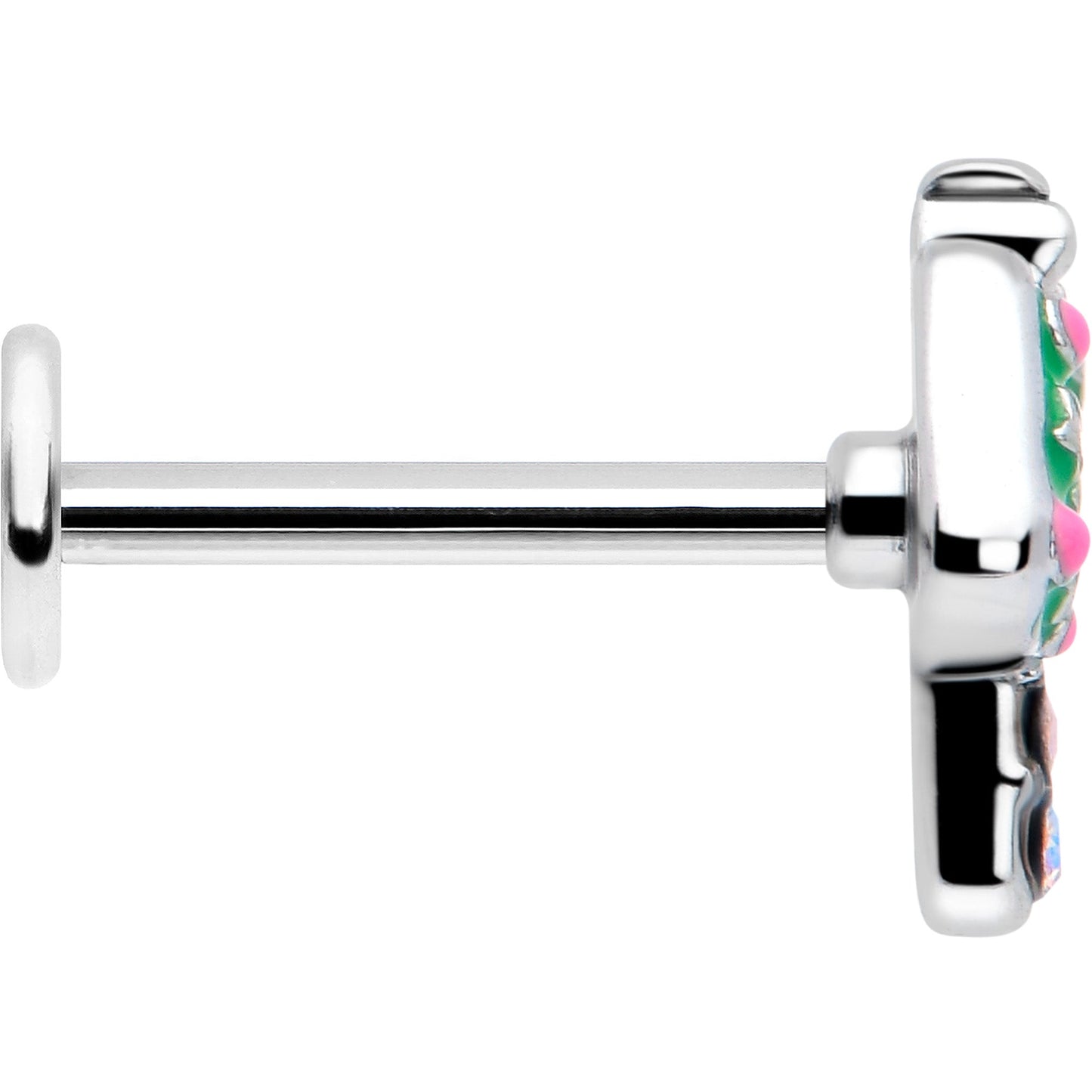 16G 5/16 Aurora Gem Fanciful Green Mushroom Labret Monroe Tragus