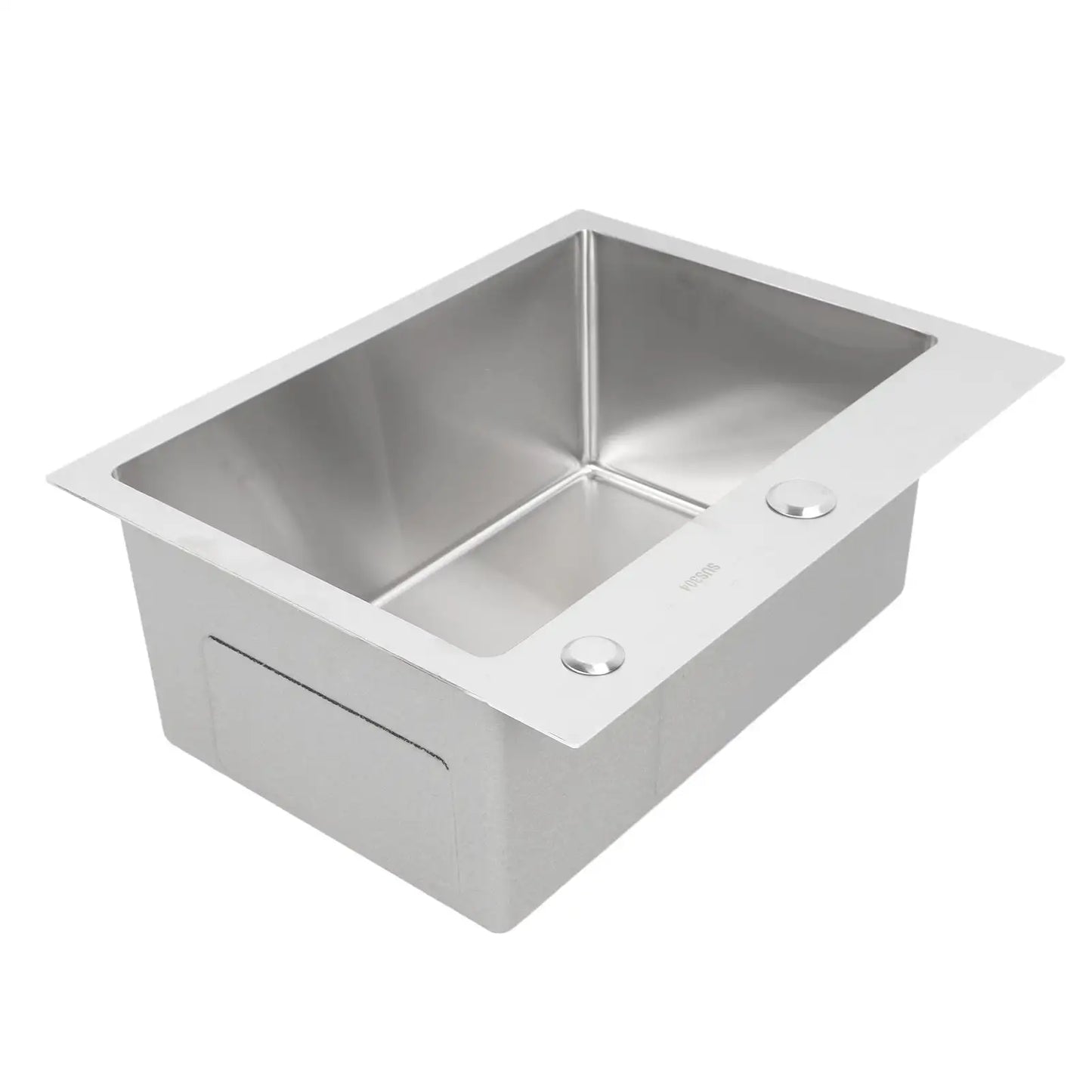 Single Basin Sink Set with Drainer, Stainless Steel Vegetable Washing Sink and Hose