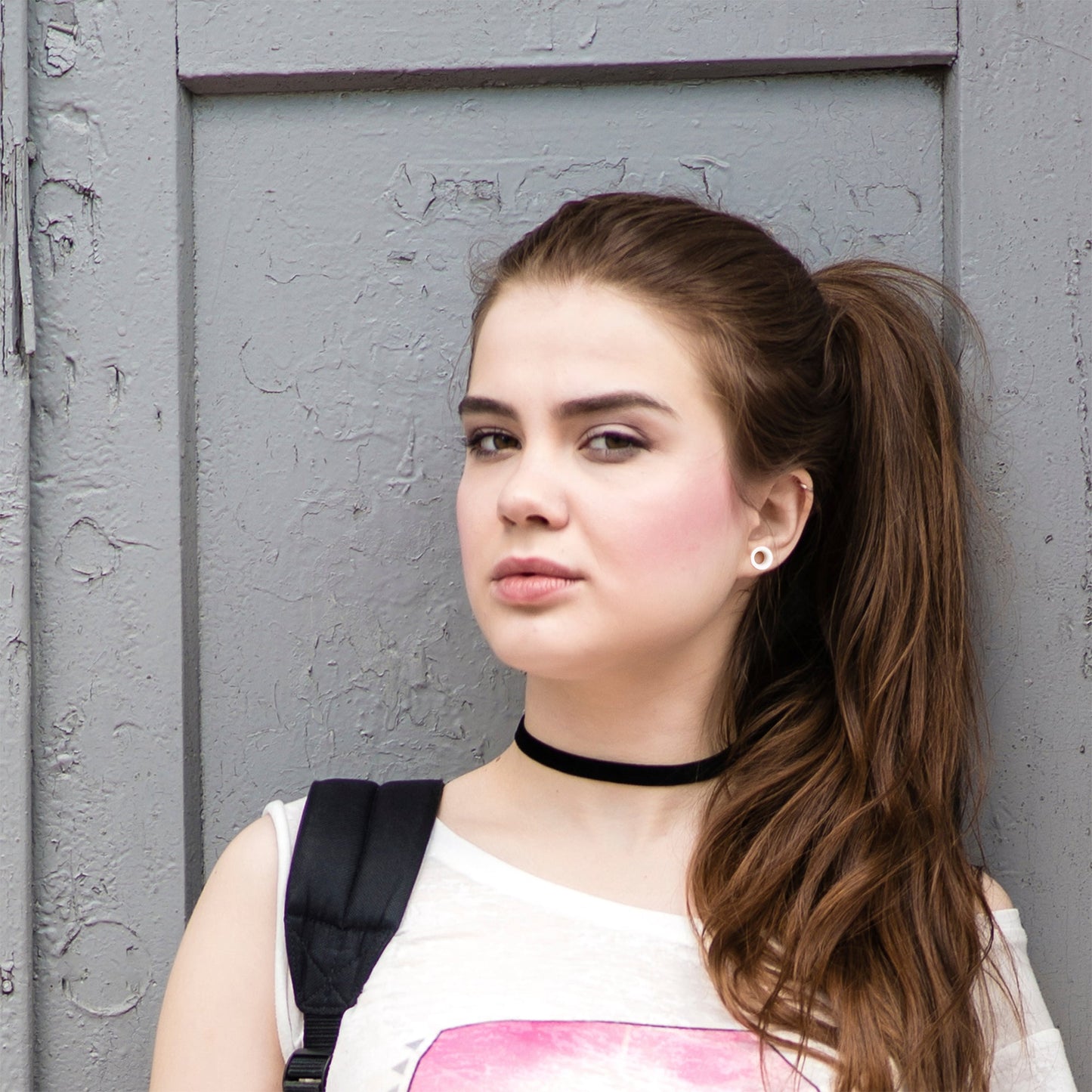 14G to 1/2 White Acrylic 54 Piece Ear Stretching Kit with Jojoba Oil