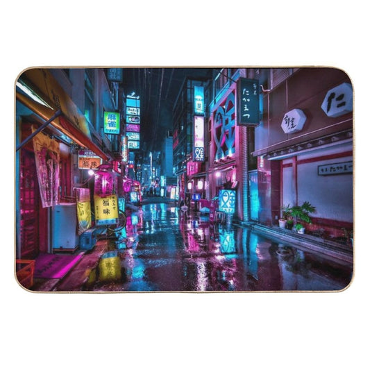 Tokyo at Night - Shimbashi  Multi-Purpose Bath Mat