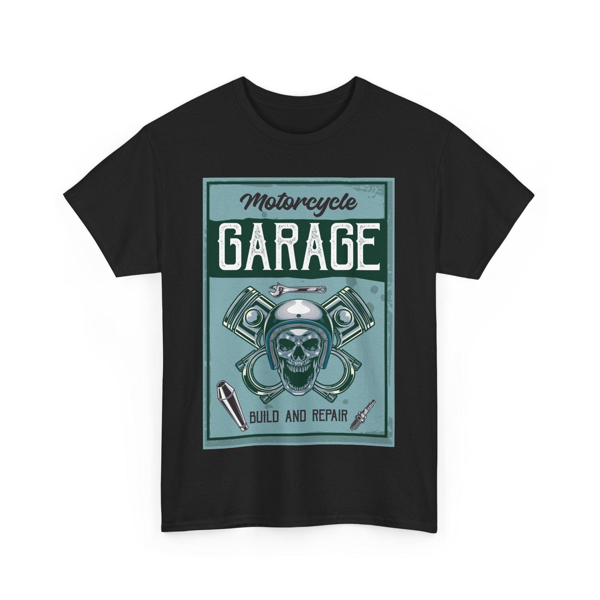 Motorcycle Garage Unisex Heavy Cotton Tee - Lizard Vigilante