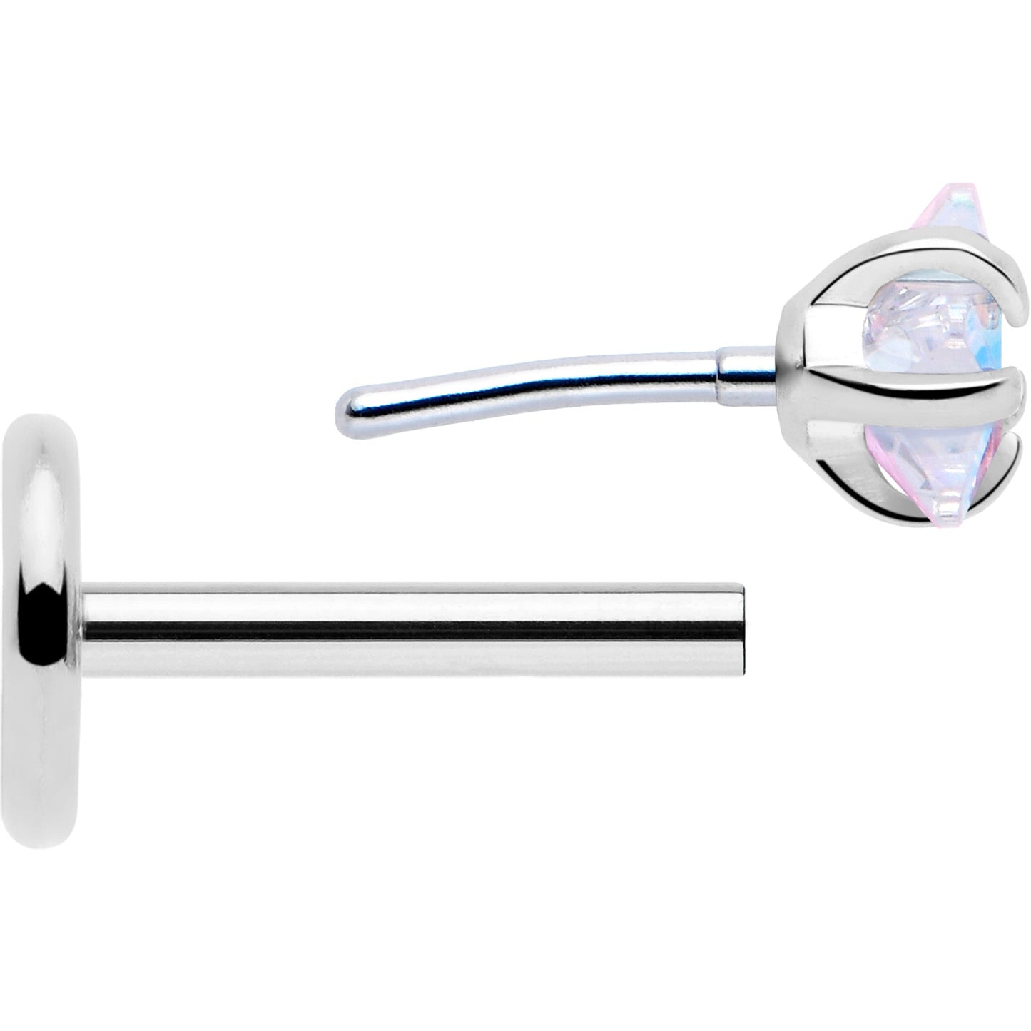 3mm CZ Star Flat Back Stud Earrings - 1 Pair