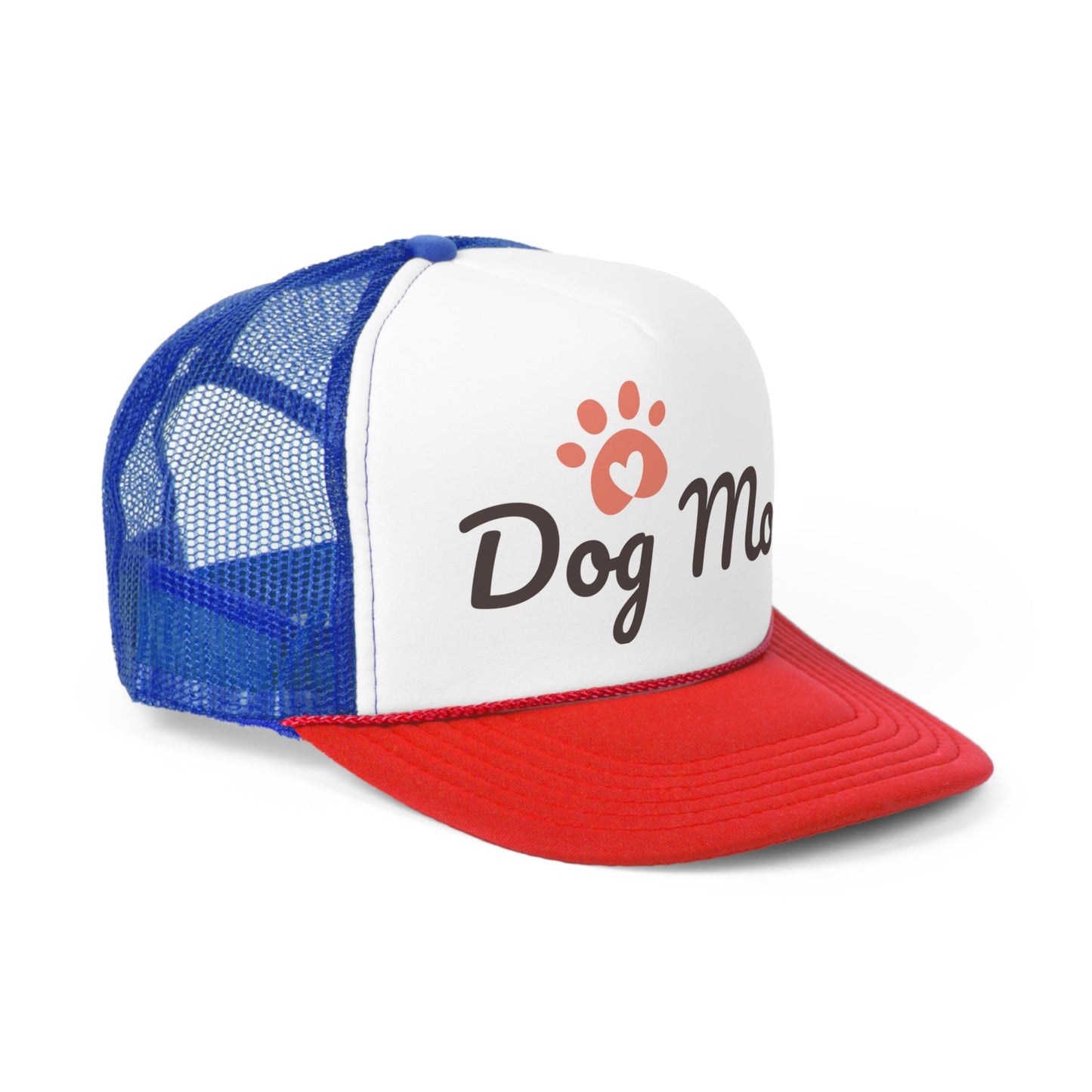 Dog Mom With a Puppy Paw Print Trucker Caps - Lizard Vigilante