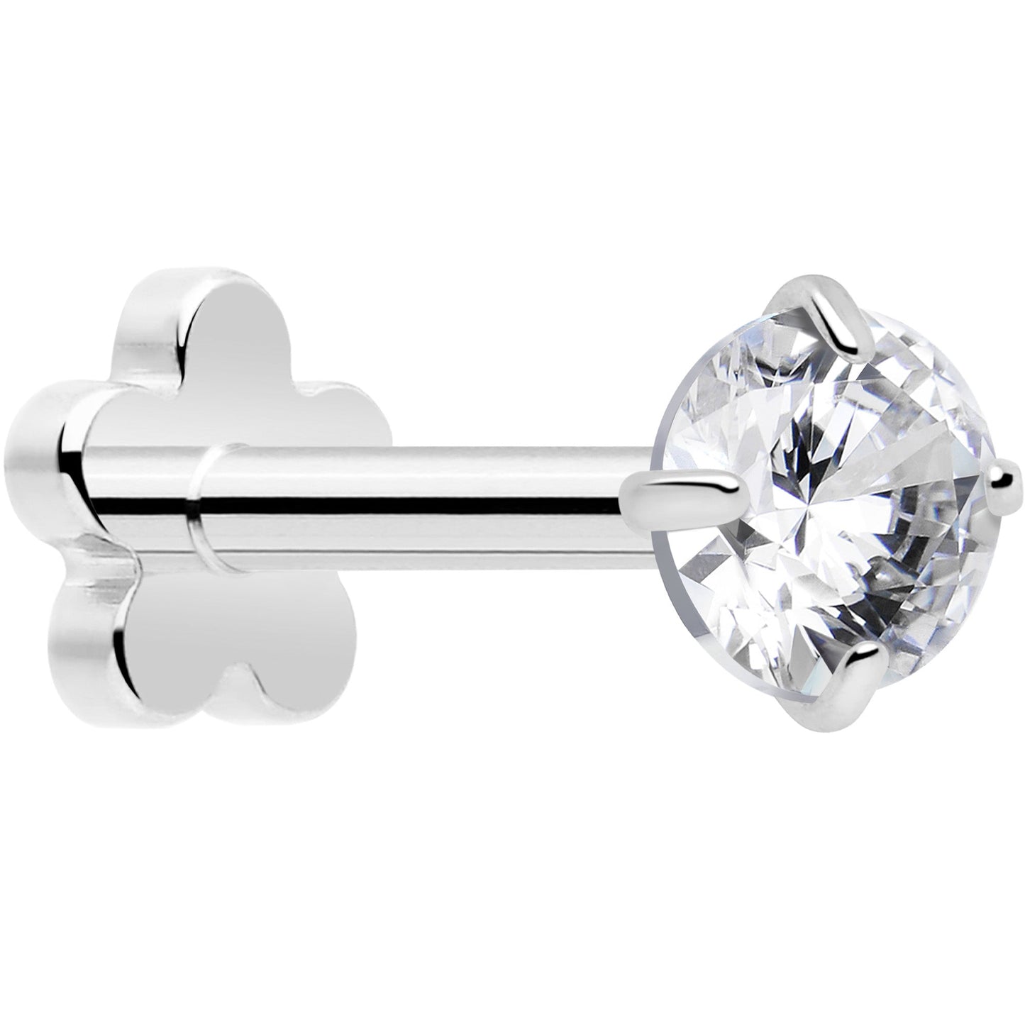 18G 5/16 CZ Implant Grade Titanium Reversible Threadless Flatback