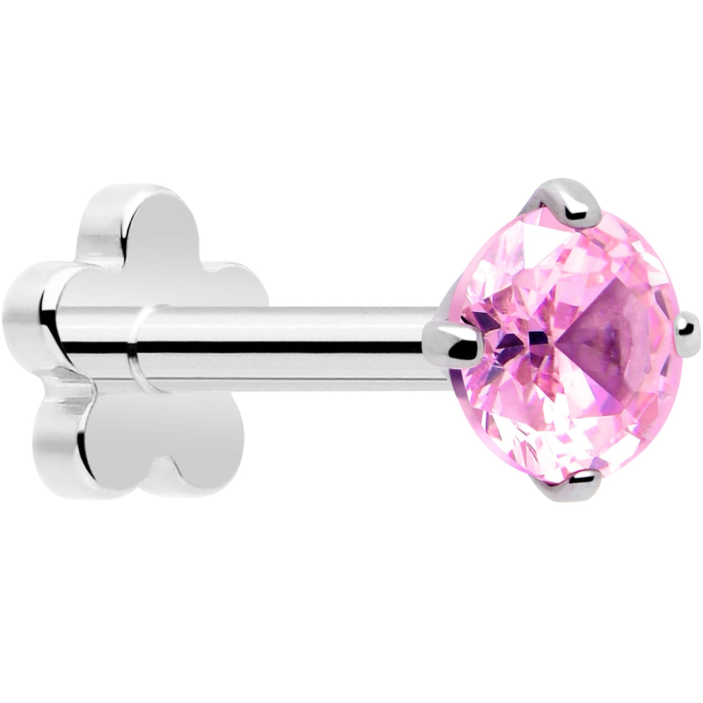 18G 5/16 CZ Implant Grade Titanium Reversible Threadless Flatback