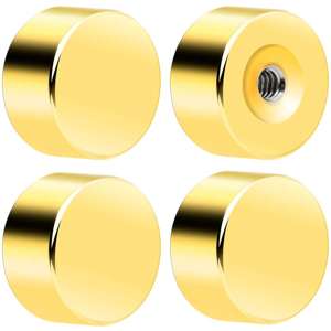 Flat Back Earring Back - Screw On 20G Stainless Steel 4 Pack