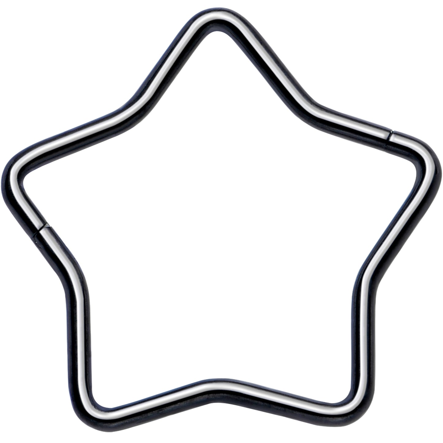 20G Seamless Hollow Star Nose Hoop Surgical Steel