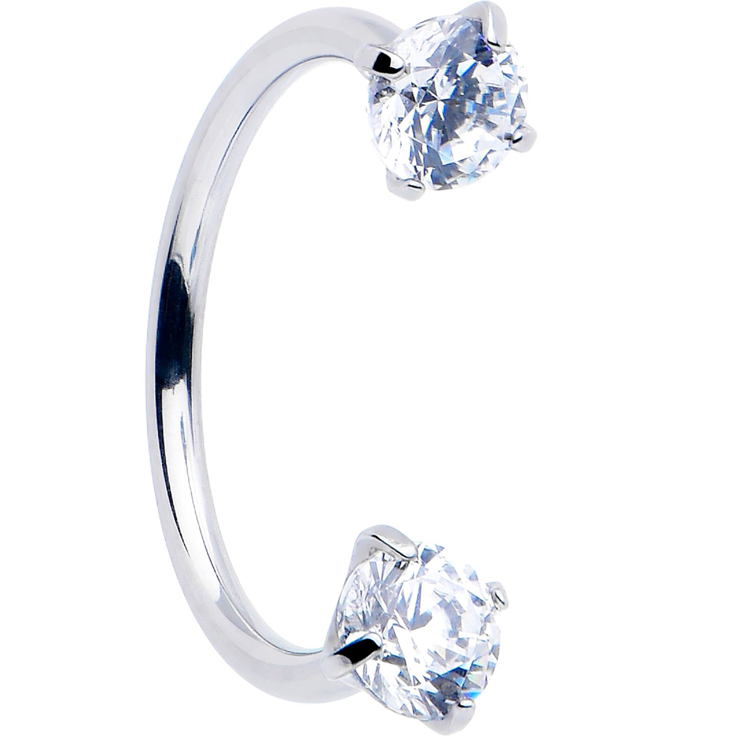 Double Gem Horseshoe Nose Ring Kit with Ball Grabber