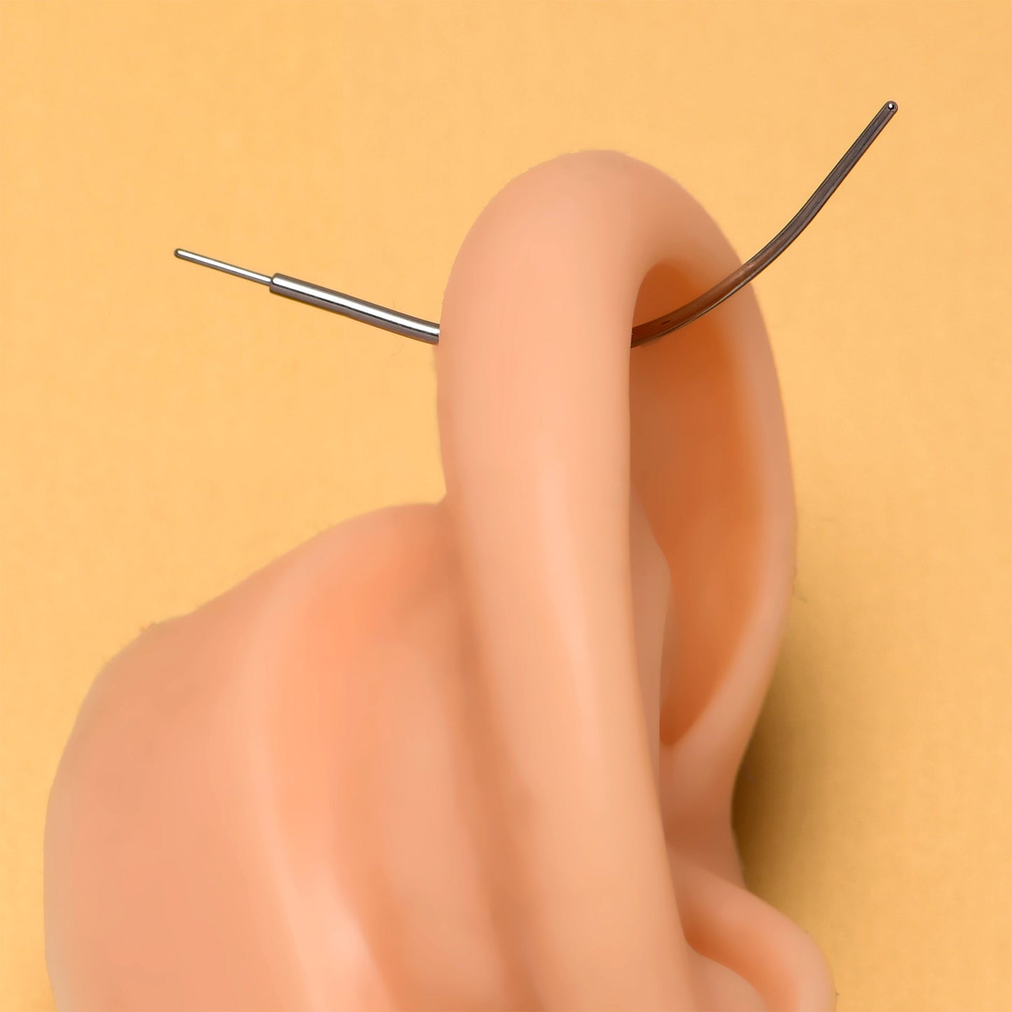 Stainless Steel Curved Insertion Tool, Threadless Insertion Pin Taper