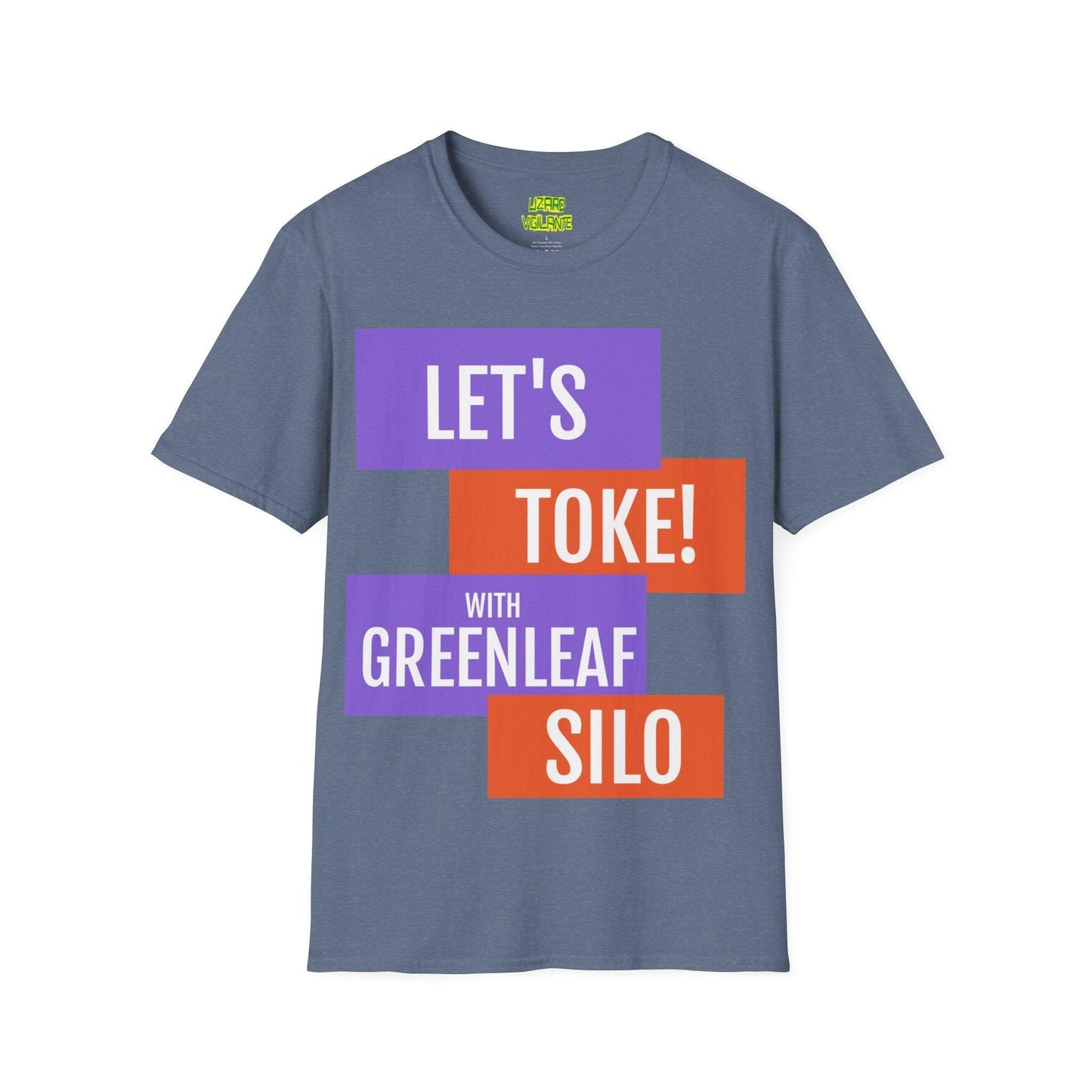 LET'S TOKE! With GreenLeaf Silo Unisex Softstyle T-Shirt / Weed Band Tee - Lizard Vigilante