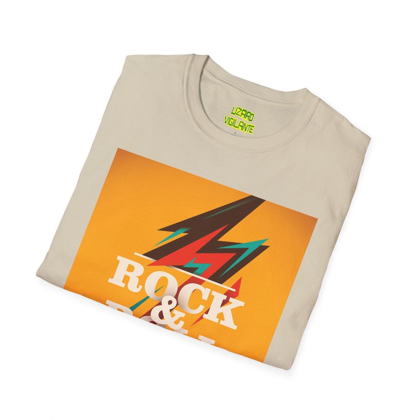 Rock & Roll Bolt Unisex Softstyle T-Shirt - Lizard Vigilante