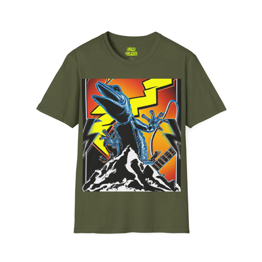 Lizard Lightning Graphical Unisex Softstyle T-Shirt - Lizard Vigilante