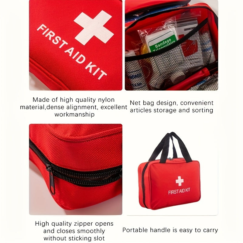 Deluxe 188-Piece First Aid Kit with Carrying Pouch: Essential Outdoor Emergency Kit for Camping, Hiking, and Travel - Premium  from Lizard Vigilante - Just $12.99! Shop now at Lizard Vigilante