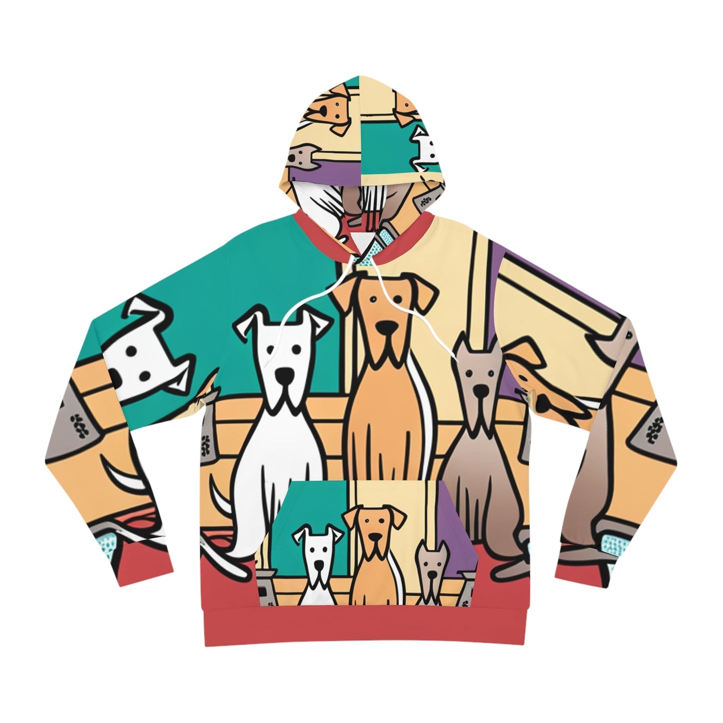 Illustrated Dog Fun Fashion Hoodie - Premium All Over Prints from Printify - Just $49.60! Shop now at Lizard Vigilante